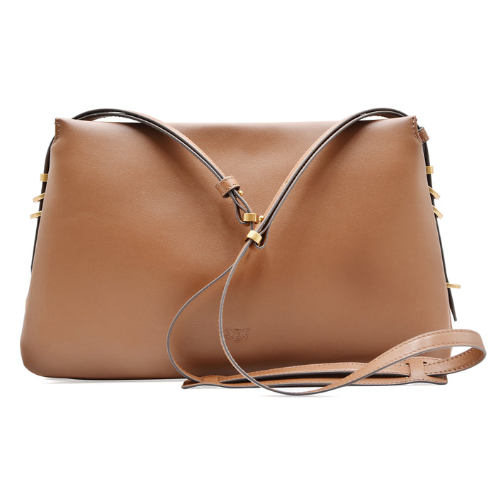 Pinko Women's Triplet Genuine Leather Brown Trendy Color Bag