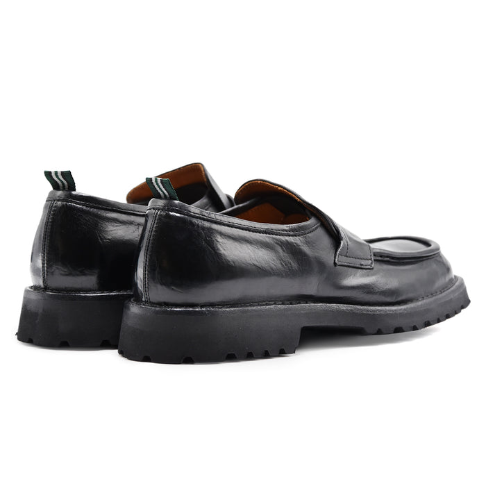 Mocassini Green George Uomo Nero In Pelle Di Eccellente Qualità