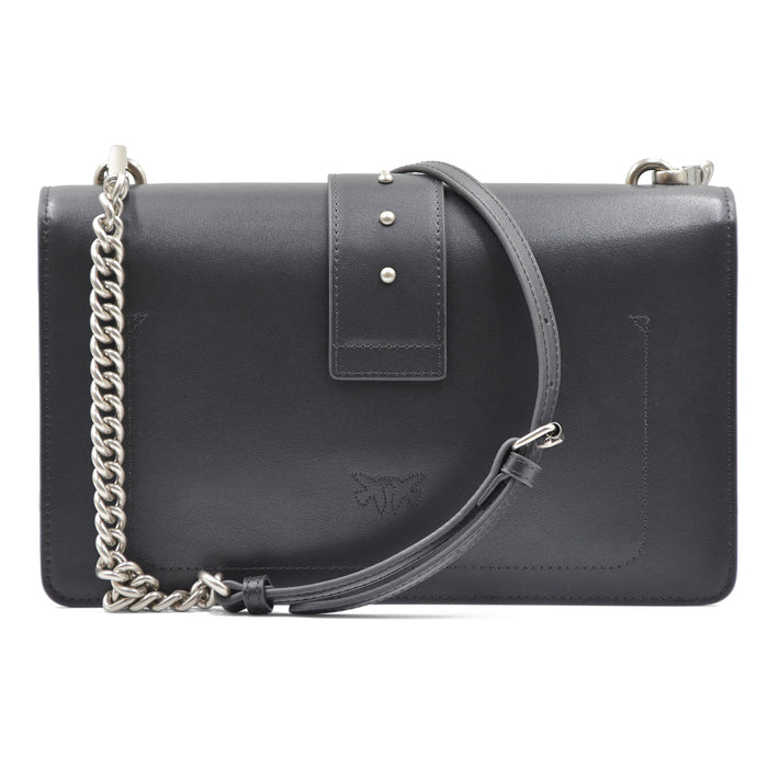 Borsa Pinko Love One Classic Donna Stile Iconico Logo Silver