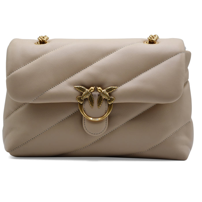 Borsa Pinko Love Bag Puff Maxi Quilt In Nappa Trapuntata Beige