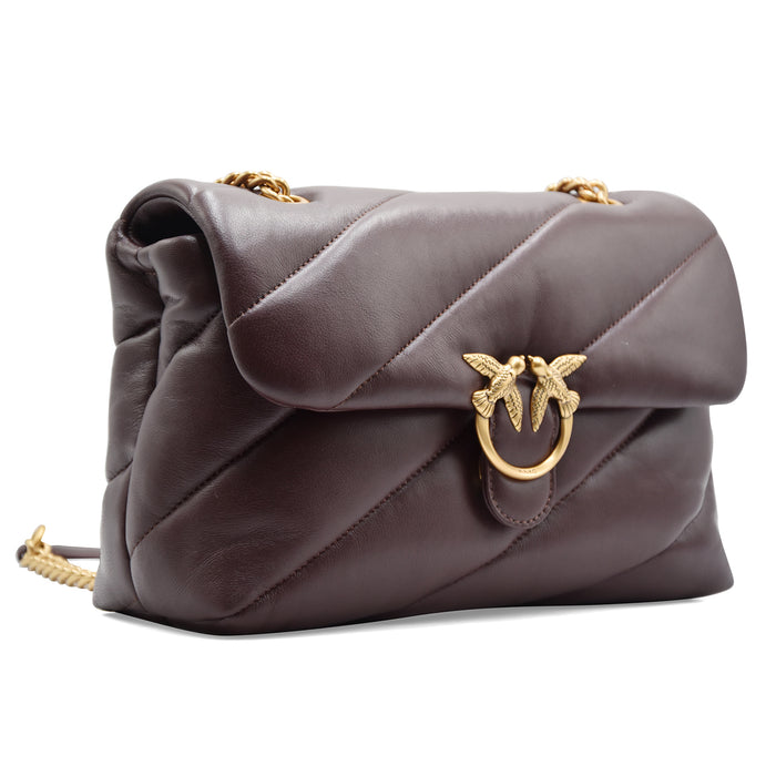 Borsa Pinko Love Bag Puff Maxi Quilt Donna Pelle Nappa Borgogna