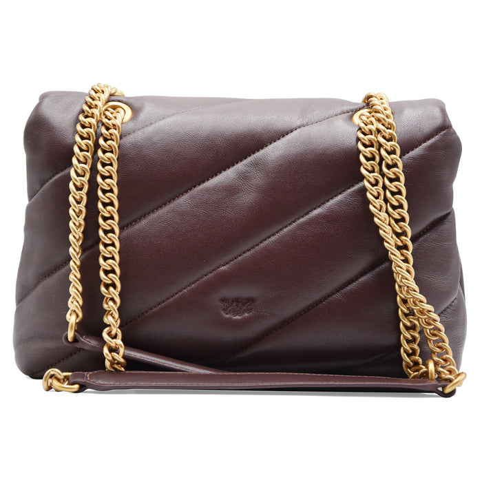 Borsa Pinko Love Bag Puff Maxi Quilt Donna Pelle Nappa Borgogna