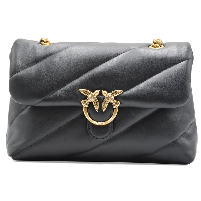 Borsa Pinko Love Bag Puff Maxi Quilt Nero In Nappa Trapuntata