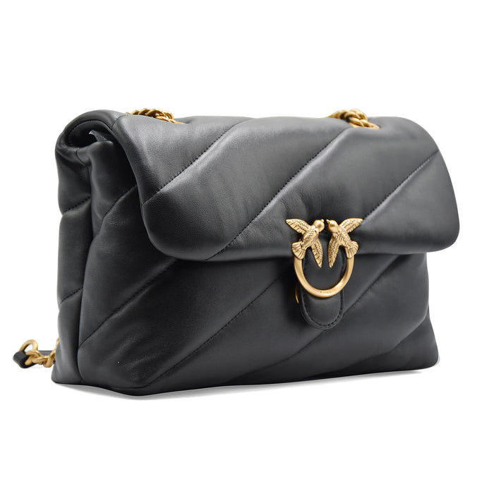 Borsa Pinko Love Bag Puff Maxi Quilt Nero In Nappa Trapuntata