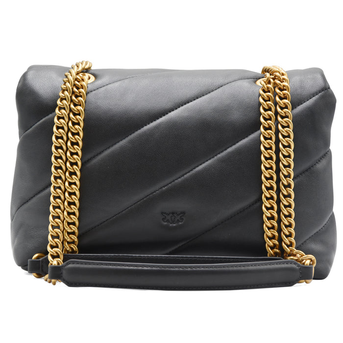 Borsa Pinko Love Bag Puff Maxi Quilt Nero In Nappa Trapuntata