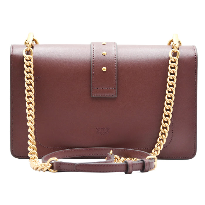 Borsa Pinko Love One Classic Borgogna Antique Gold Love Birds