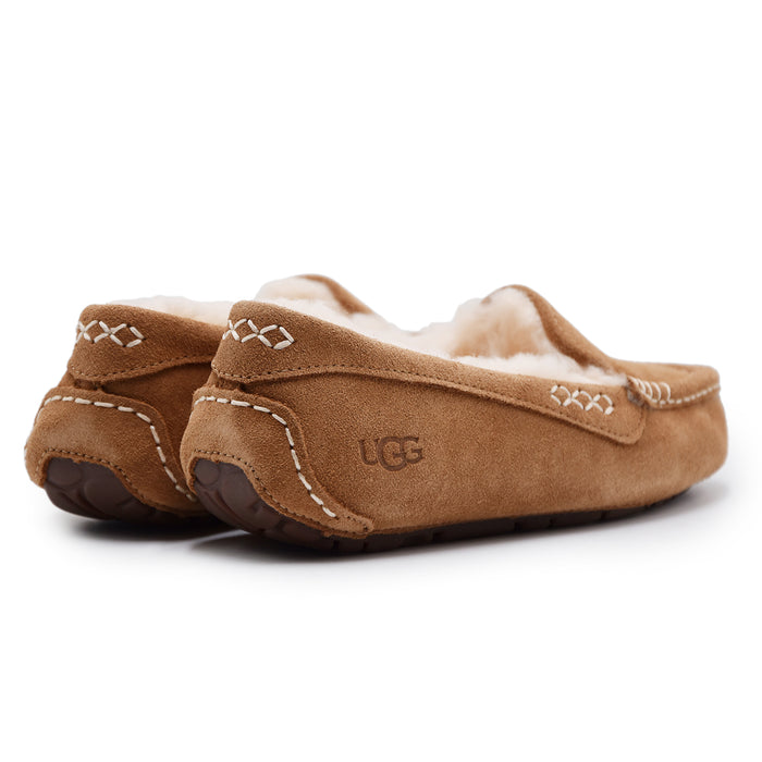 UGG Donna Ciabatte Stile Mocassino Ansley In Suede Chestnut