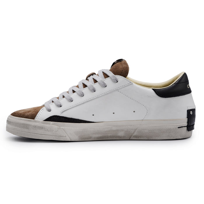 Sneakers Crime London Uomo Distressed 2.0 Bianco Downtown Brown