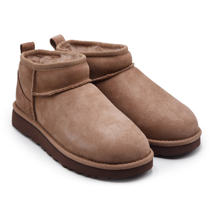 Stivaletti UGG Donna Design Classic Ultra Mini Suede Rocky Oak