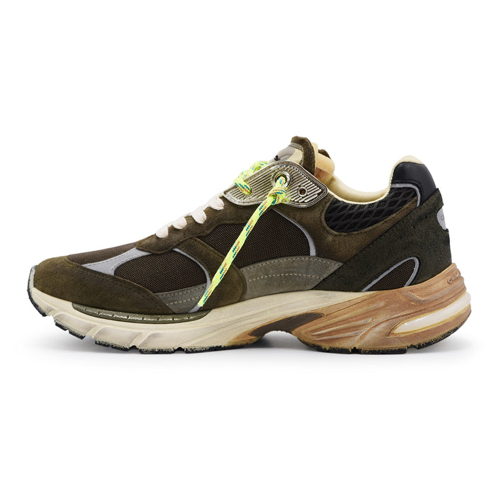 Sneakers Crime London Uomo Fugitive 9094 In Lime Bolt Militare