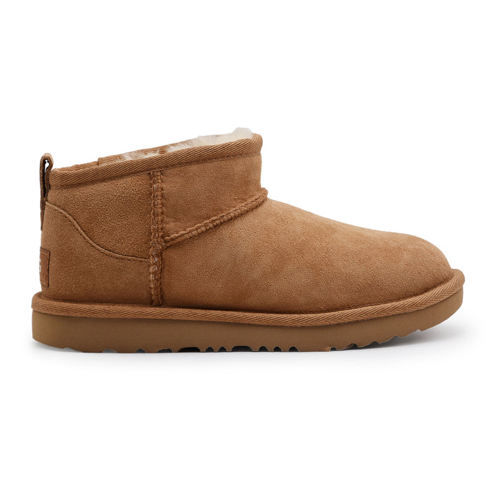 Stivaletti UGG Bambini Classic Ultra Mini In Camoscio Chestnut