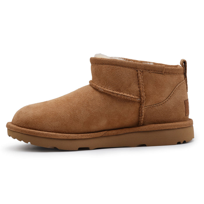 Stivaletti UGG Bambini Classic Ultra Mini In Camoscio Chestnut