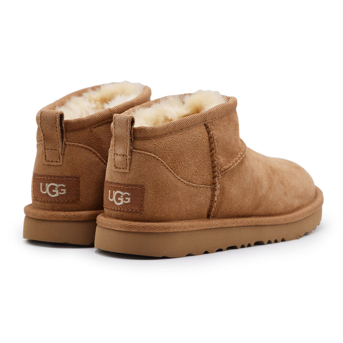 Stivaletti UGG Bambini Classic Ultra Mini In Camoscio Chestnut