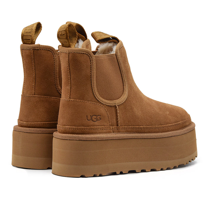 Ugg Neumel Platform Chestnut Godet Ankle Boots For Women's Entry