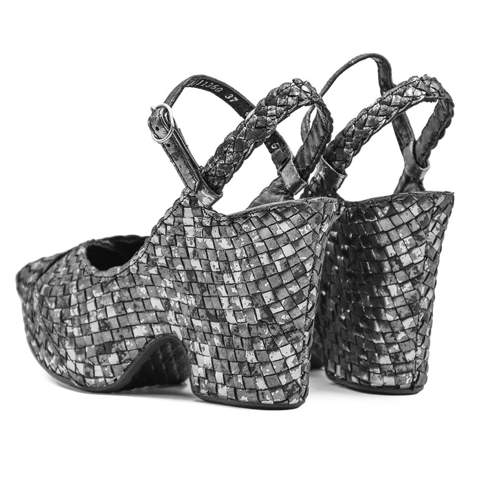 Sandali Donna Nero Pons Quintana Grigio Nero Modello "Cali"