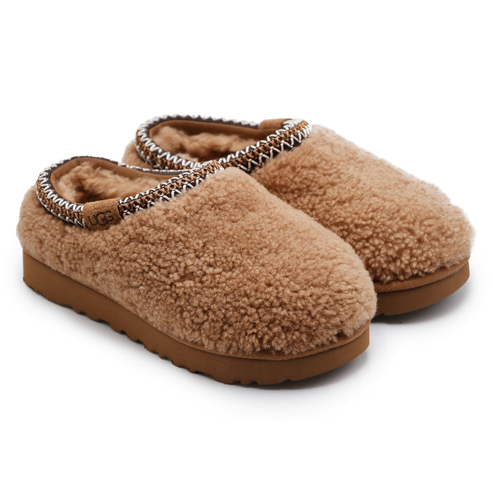 Sabot Donna UGG Tasman Maxi Curly Chestnut Soletta In UGGplush