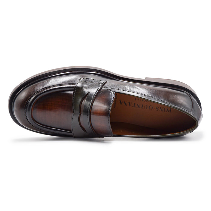 Mocassini Donna Pons Quintana SELINE C931 Pelle Ebano Legnosa