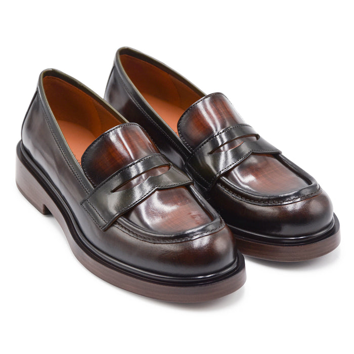 Mocassini Donna Pons Quintana SELINE C931 Pelle Ebano Legnosa