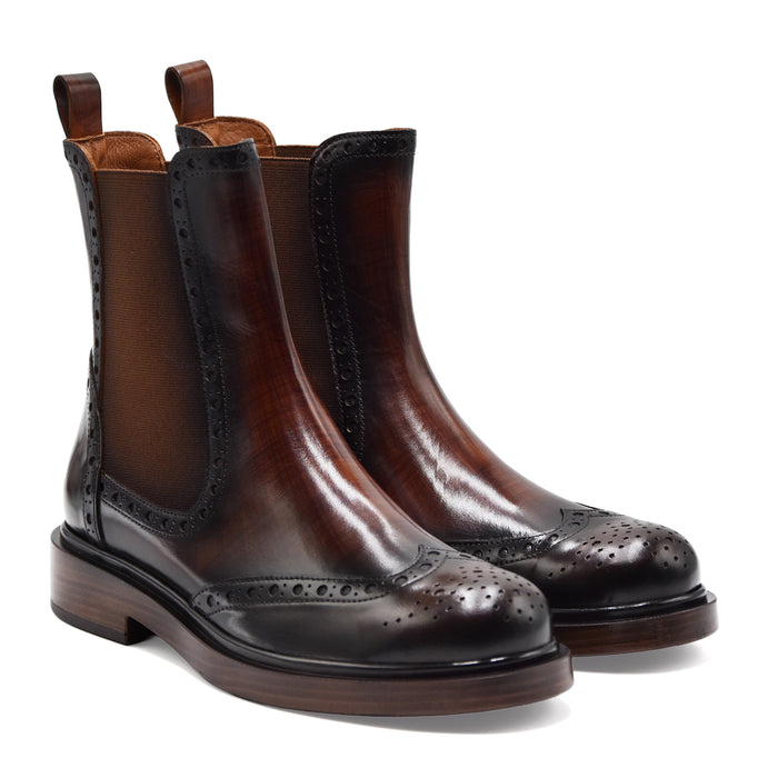 Stivaletti Beatles Donna Pons Quintana Seli Ebano Legno Sfumato