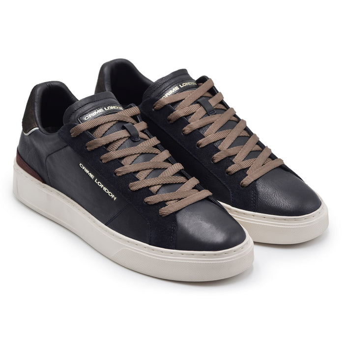 Sneakers Uomo Crime London Blade Deep Royal Pelle Grigio Nera