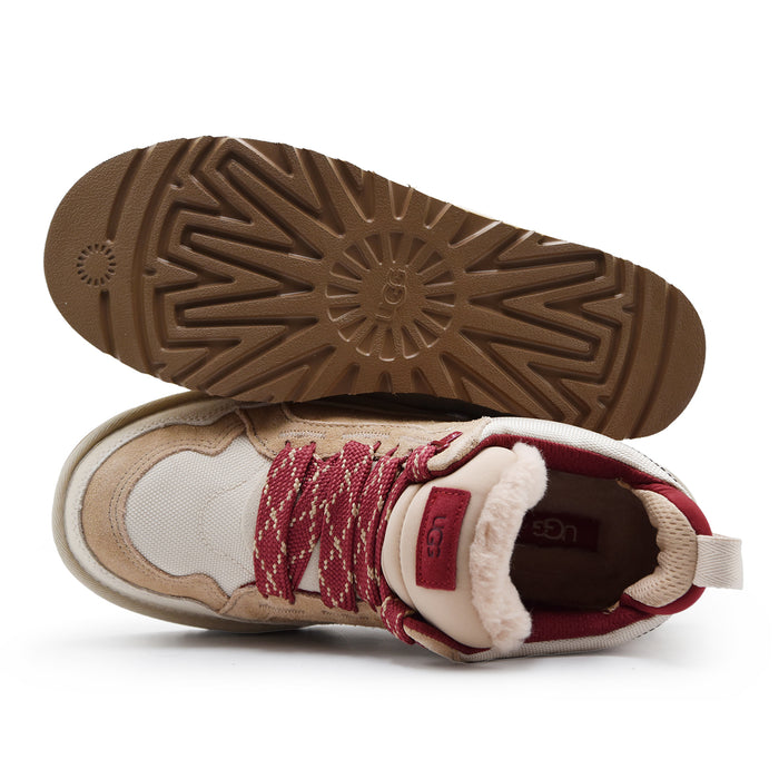 Sneakers UGG Lowmel Uomo Driftwood Beige Biking Red Versatile