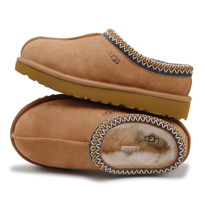 Sabot Donna UGG Tasman II Suede Chestnut Con UGGbraid Ricamato