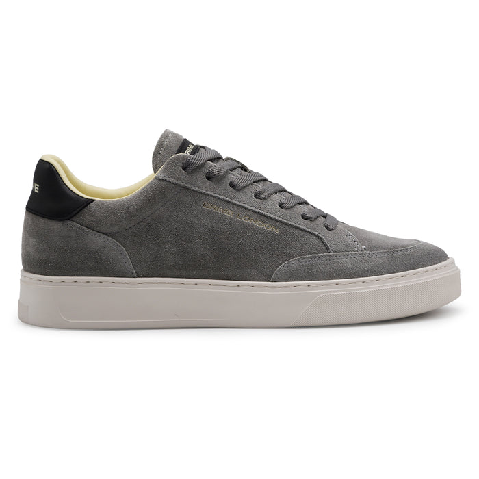 Sneakers Crime London Uomo Eclipse Grigio Camoscio Logo Laterale
