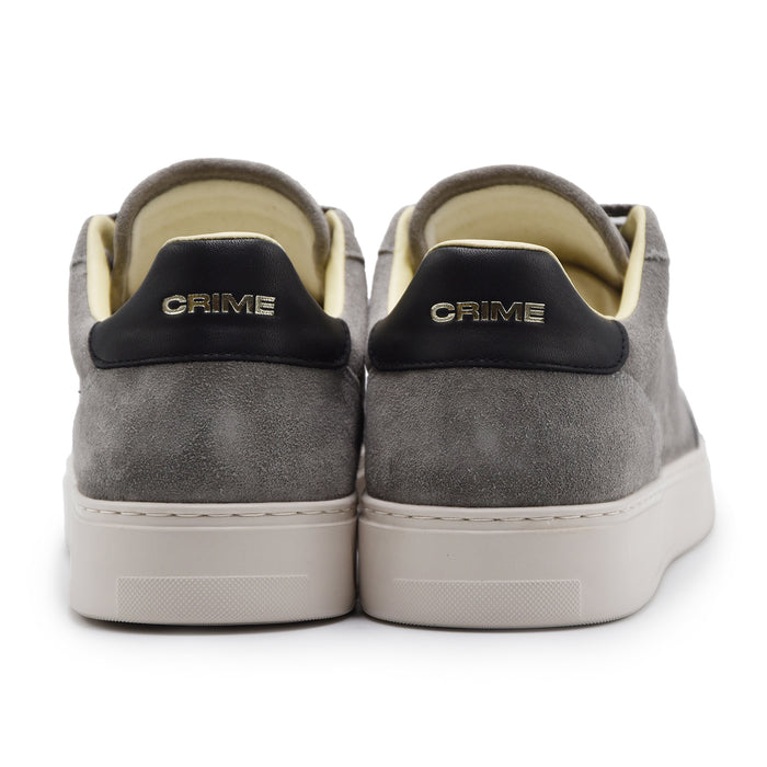 Sneakers Crime London Uomo Eclipse Grigio Camoscio Logo Laterale