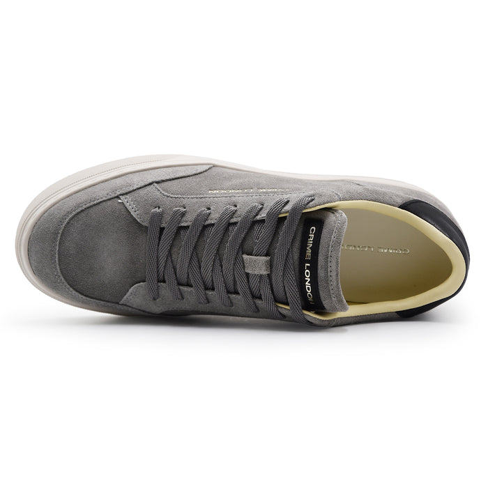 Sneakers Crime London Uomo Eclipse Grigio Camoscio Logo Laterale