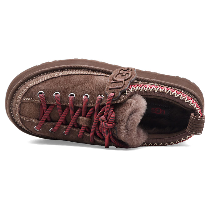 Allacciata Ugg Heritage Platform Donna Burnt Cedar Testa Moro