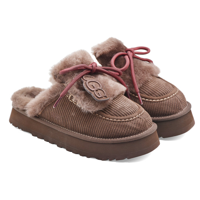 Sabot Ugg Disquette Heritage Donna Camoscio Marrone Burnt Cedar