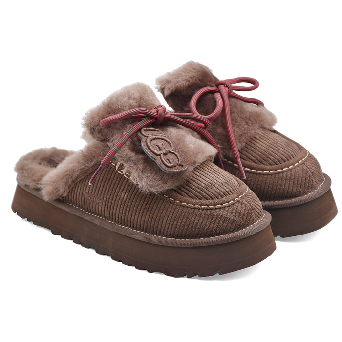Sabot Ugg Disquette Heritage Donna Camoscio Marrone Burnt Cedar