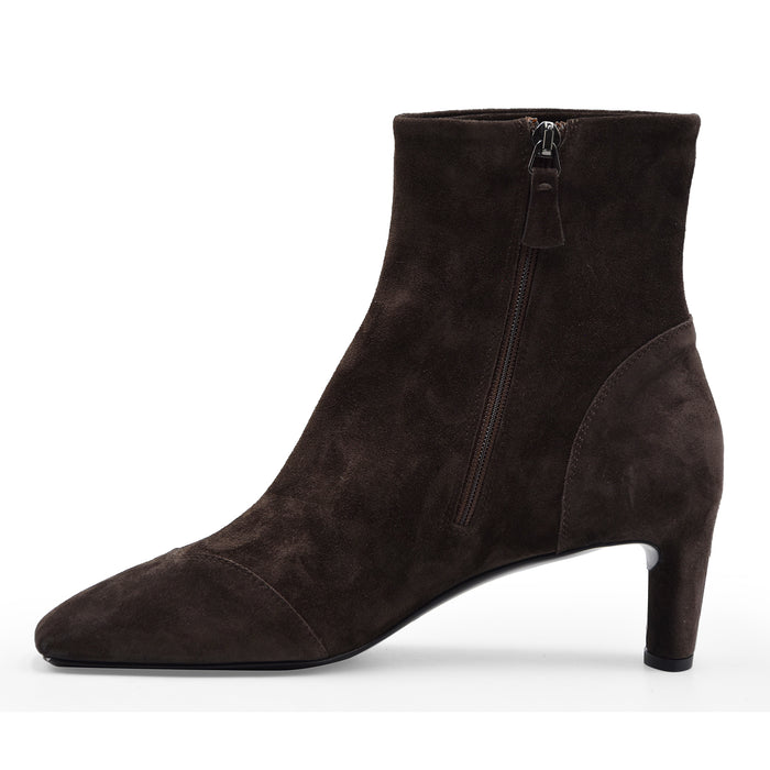 Del Carlo Stivaletti Donna Camoscio Marrone 11819 Made In Italy