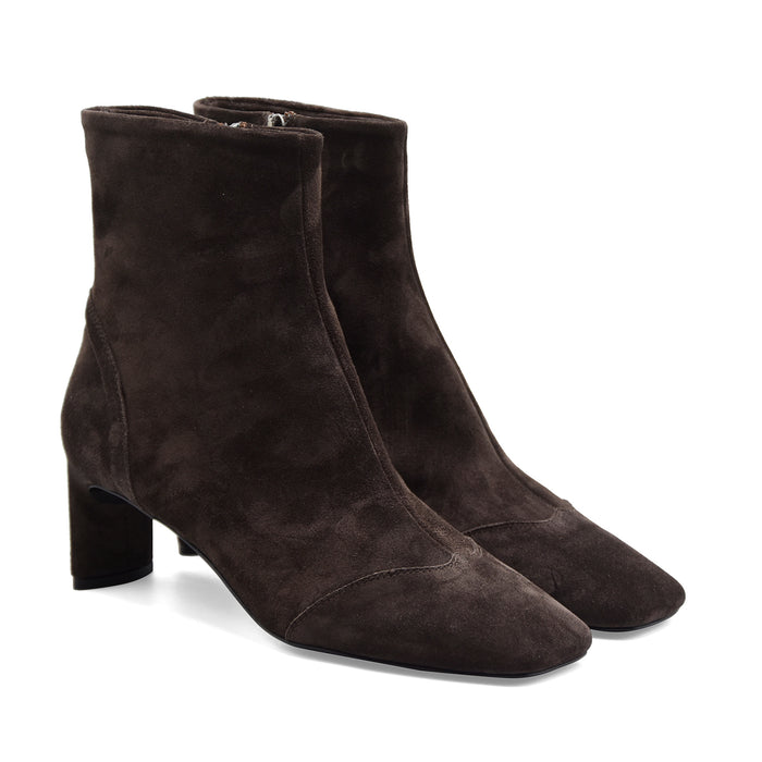 Del Carlo Stivaletti Donna Camoscio Marrone 11819 Made In Italy