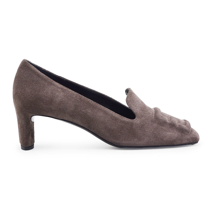 Mocassini Del Carlo Donna Pelle Scamosciata Grigio Antracite