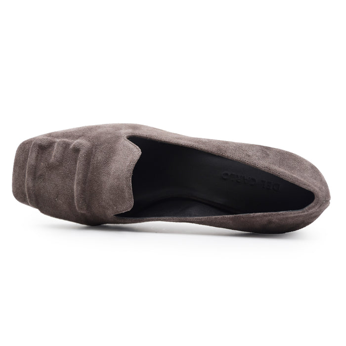 Mocassini Del Carlo Donna Pelle Scamosciata Grigio Antracite