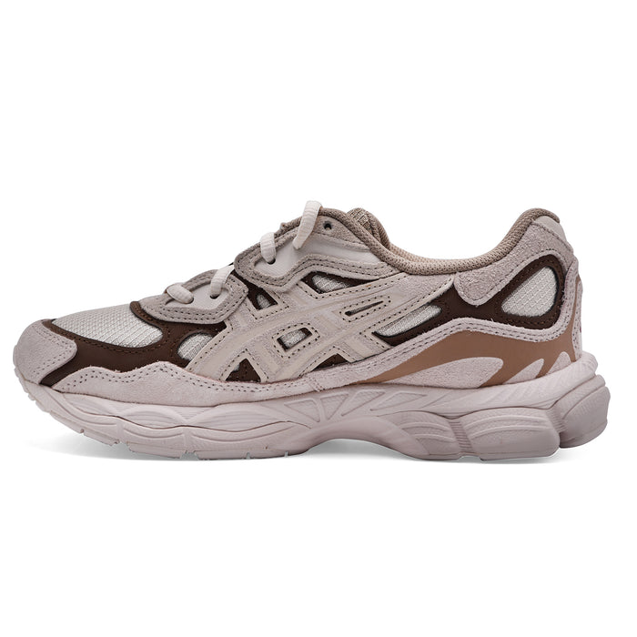 Asics Women's GEL-NYC Beige Suede Sneakers with Brown Details