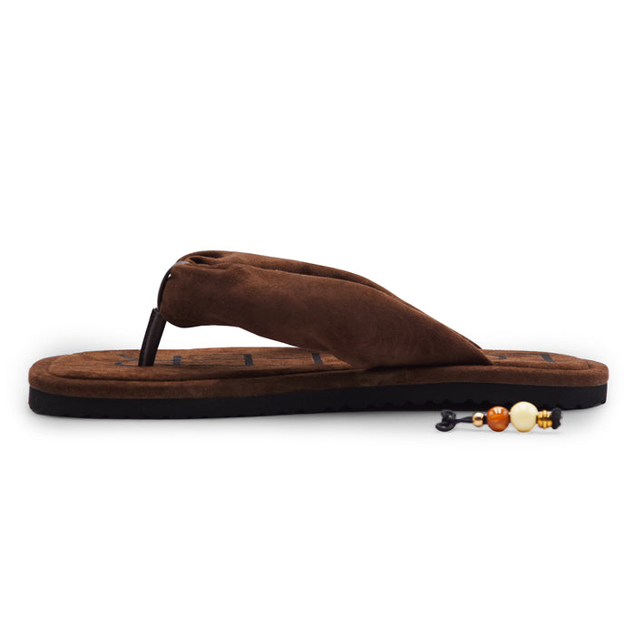 Sandali Infradito Loafer Filipa Donna Camoscio Marrone Scuro