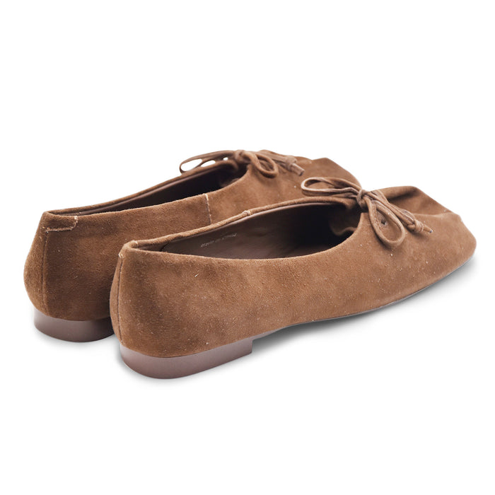 Ballerine Loafer Butter Lace Up Pelle Scamosciata Marrone Scuro