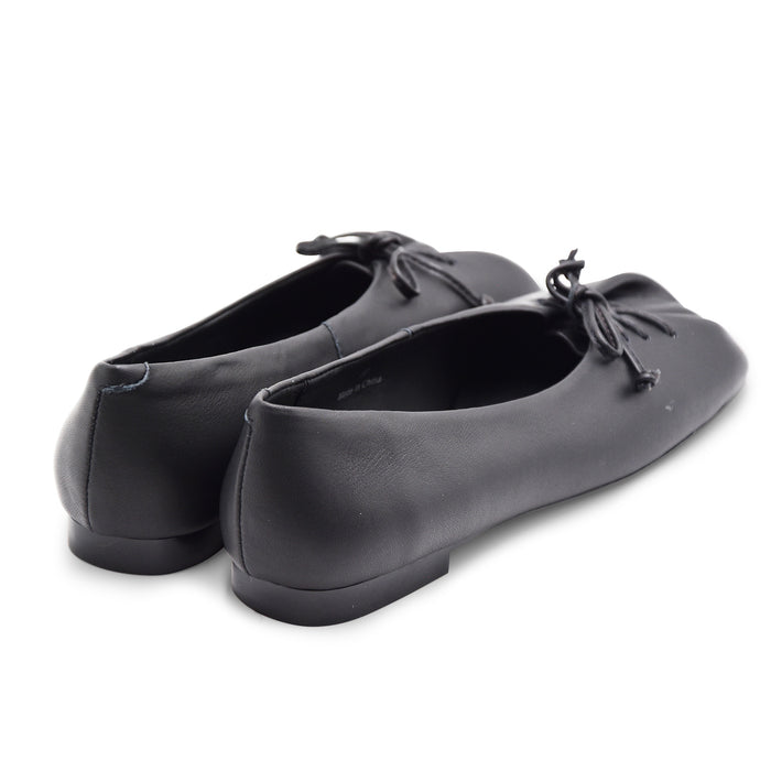 Ballerine Donna Loafer Butter Lace Up Nero In Pelle Baby Calf