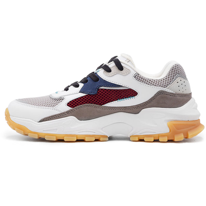 Crime Sneakers Sprint Runner Uomo Bianco Con Tomaia Patchwork