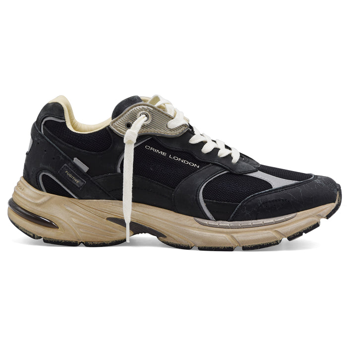 Sneakers Crime London Fugitive 9094 Uomo Nero Design Deciso