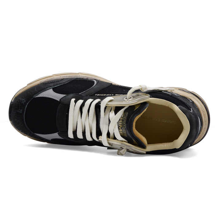 Sneakers Crime London Fugitive 9094 Uomo Nero Design Deciso