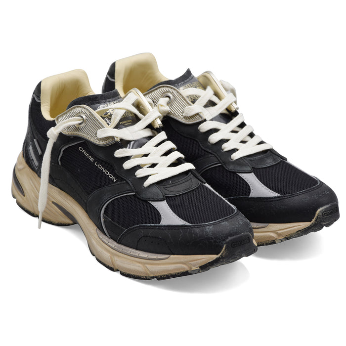 Sneakers Crime London Fugitive 9094 Uomo Nero Design Deciso