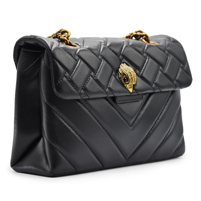 Borsa Kurt Geiger London Donna Nero Kensington Stile Iconico