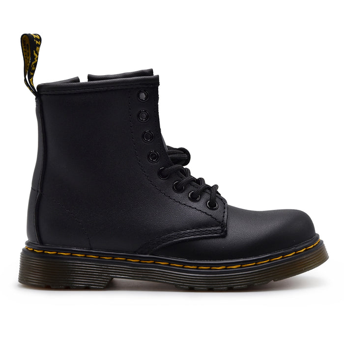 Dr. Martens Bambino Anfibio 1460 J Pelle Nero Con Zip Laterale