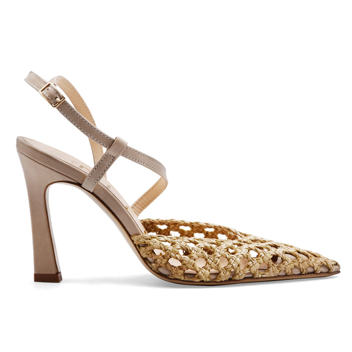 Chanel Matteo Pitti Donna 1557 In Rafia E Cinturino In Pelle