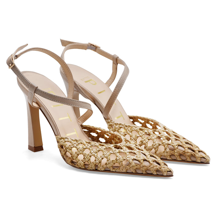 Chanel Matteo Pitti Donna 1557 In Rafia E Cinturino In Pelle