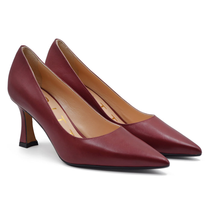 Décolleté Matteo Pitti Donna Bordeaux 1632 Pelle Made In Italy