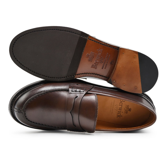 Mocassini Berwick 1707 Donna In Pelle Spazzolata Testa Di Moro